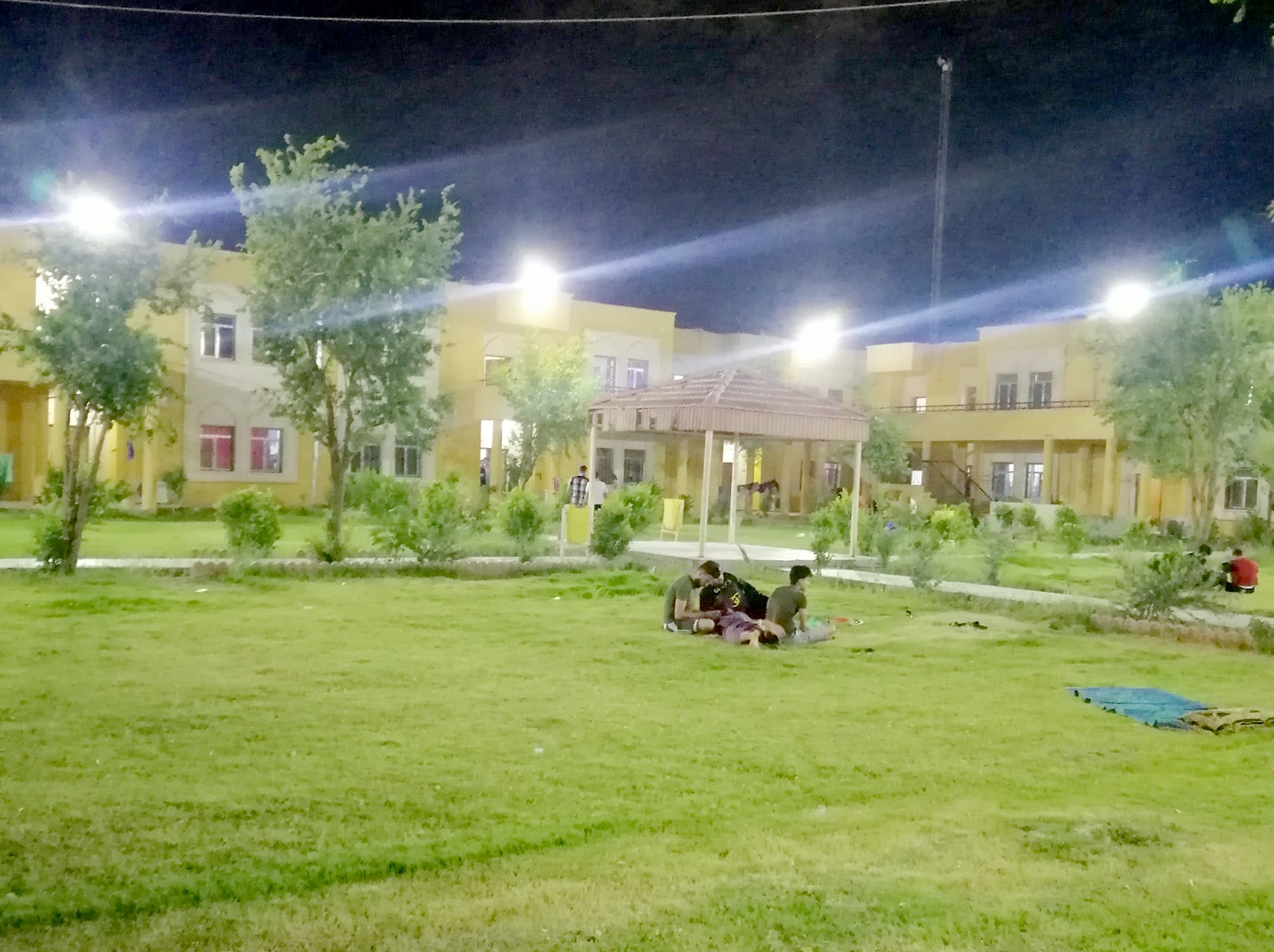 The Maintenance and Services Division Lights the Yards of the Hostels Complexes