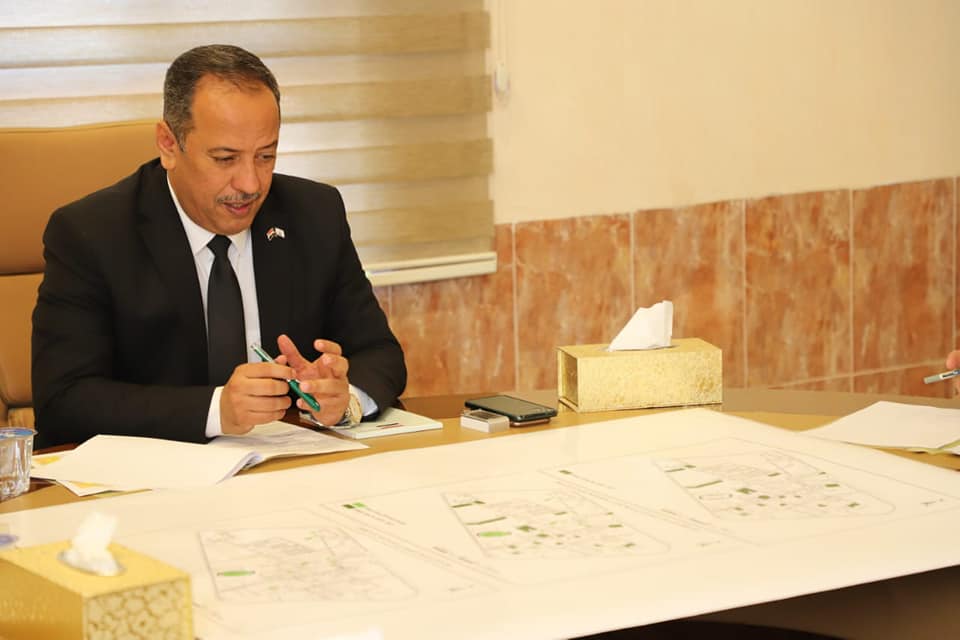 رئيس الجامعة يجتمع مع اللجنة المركزية ‏لمشروع جامعة الأنبار واحة خضراء